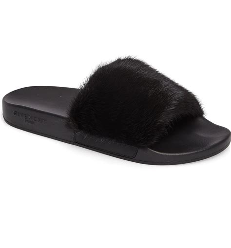 givenchy mens mink slide|Givenchy men's slippers.